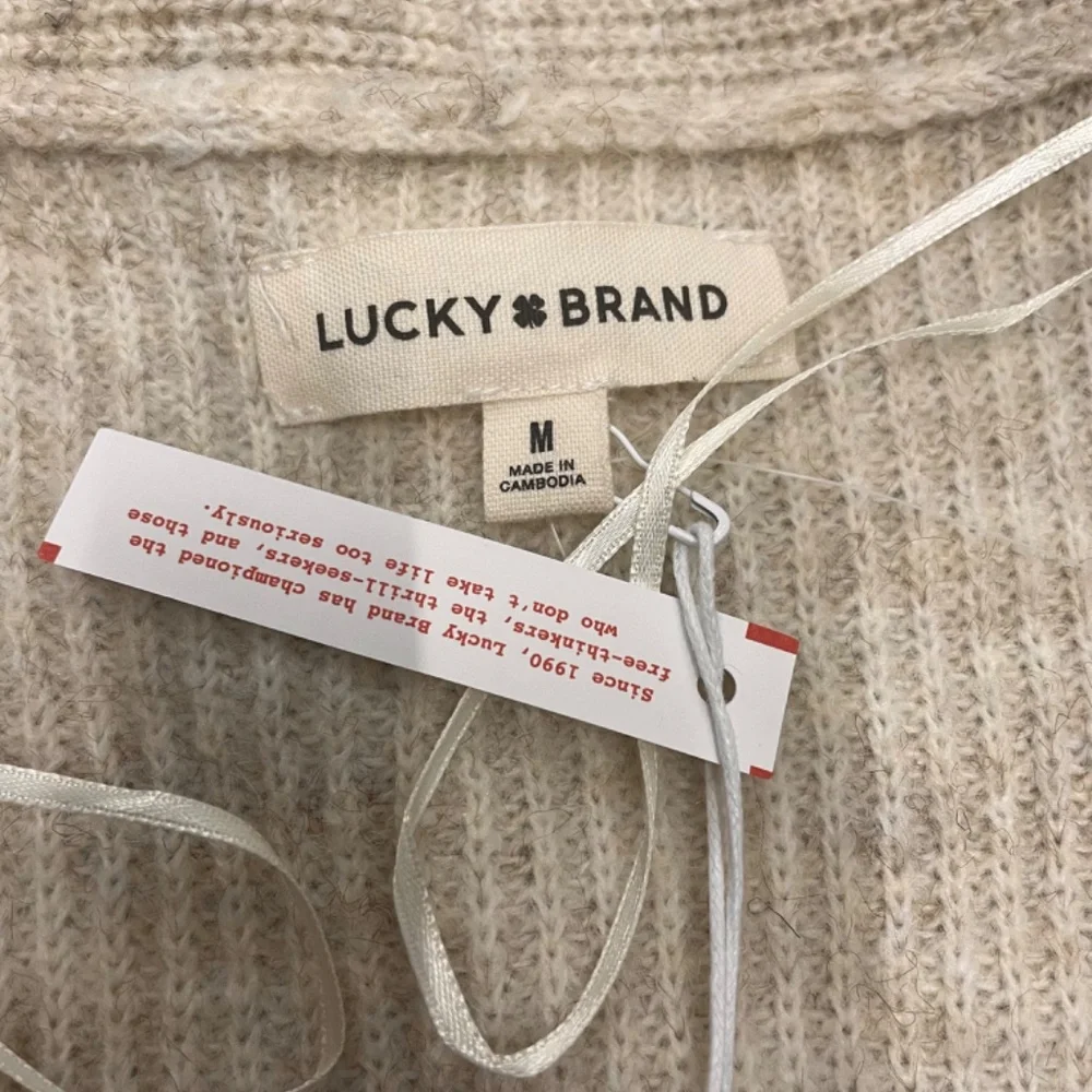 $119 Lucky Brand Wool Shawl Collar Open Front Cardigan Women’ Size M - Picture 12 of 16